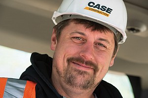 Eagle Power & Equipment service team member wearing a Case Construction hat