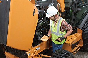 Checking the oil on Case equipment