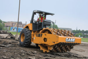 CASE compactor on a job site