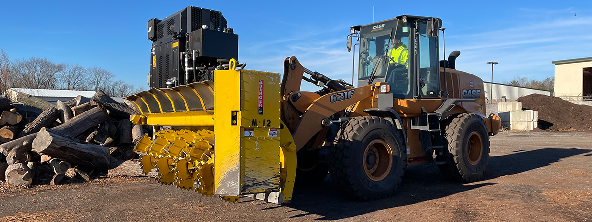 On Site: CASE 621F Wheel Loader Handles Large Scale Composting With Brown Bear Attachment