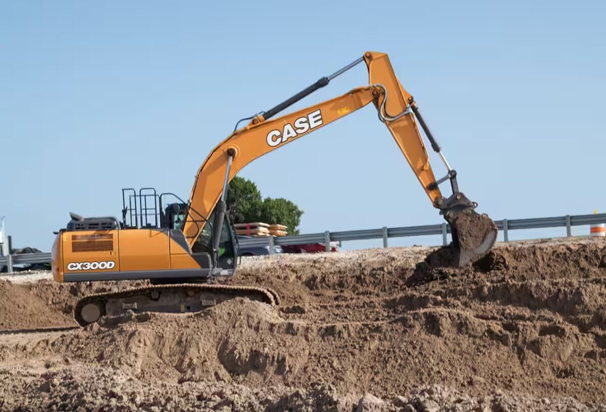 A Case Excavator at work