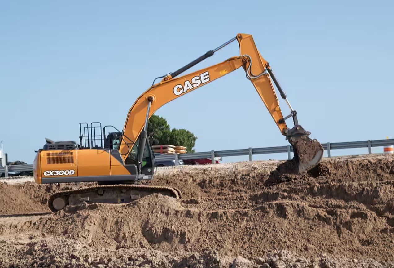 A Case Excavator at work